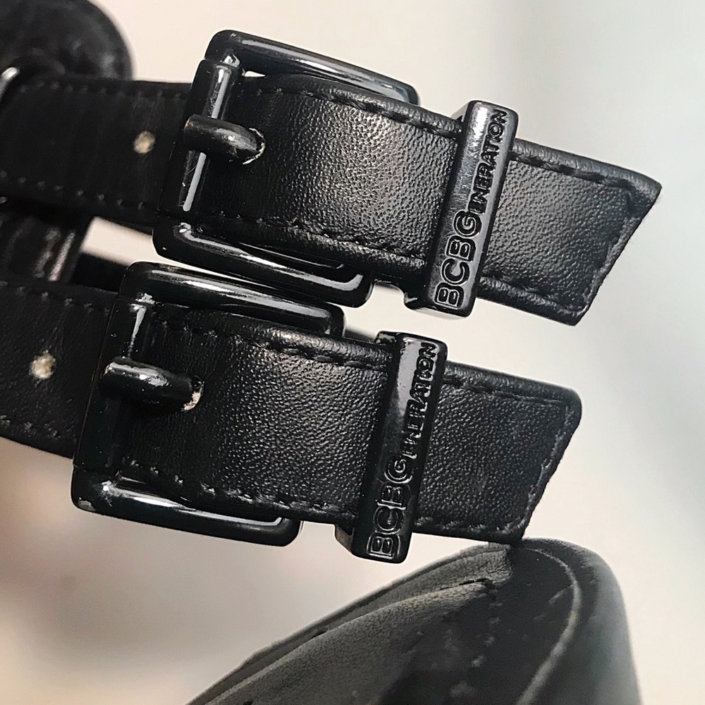 BCBGeneration Black Leather Stiletto Booties - Picture 4 of 7